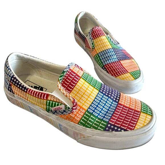 Vans Classic Slip On Pride Rainbow Skate Unisex Casual Sneaker Shoes  M8 - W 9.5 - Picture 2 of 12